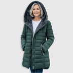 Luna – Chaqueta Acolchada Verde Claro de Invierno