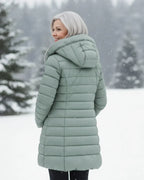 Luna – Chaqueta Acolchada Verde Claro de Invierno