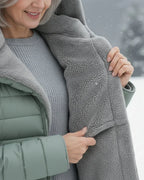 Luna – Chaqueta Acolchada Verde Claro de Invierno