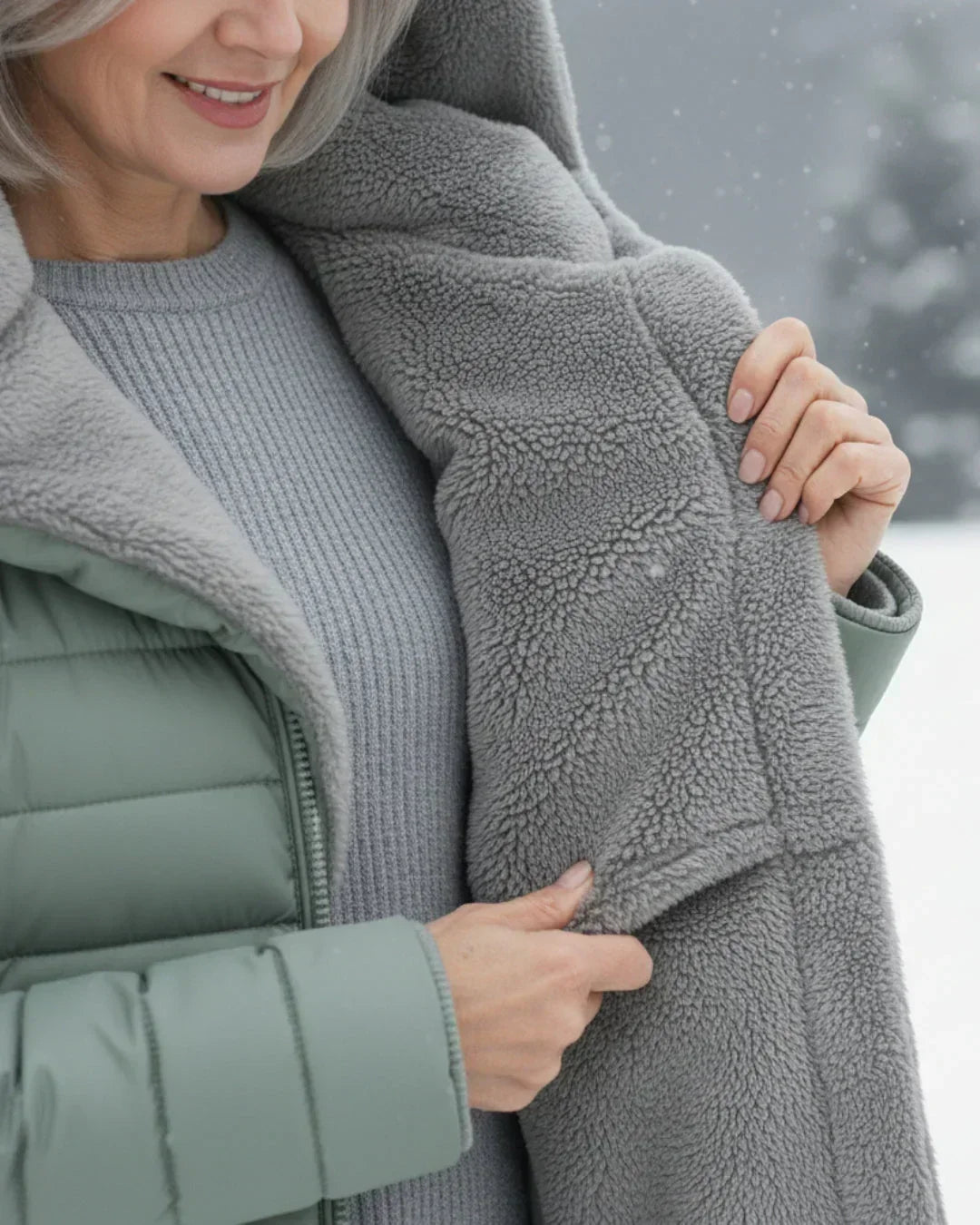Luna – Chaqueta Acolchada Verde Claro de Invierno