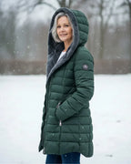 Luna – Chaqueta Acolchada Verde Claro de Invierno