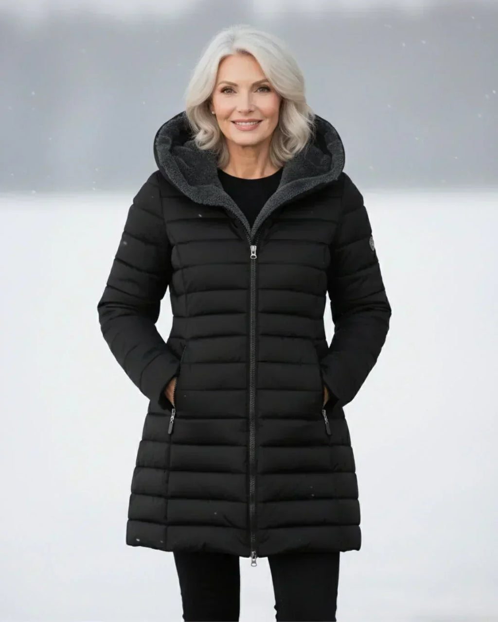 Luna – Chaqueta Acolchada Verde Claro de Invierno