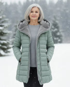 Luna – Chaqueta Acolchada Verde Claro de Invierno