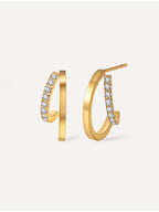 Pendientes Doble Argolla Brillante