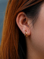 Pendientes Doble Argolla Brillante