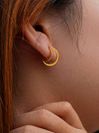 Pendientes Doble Argolla Brillante