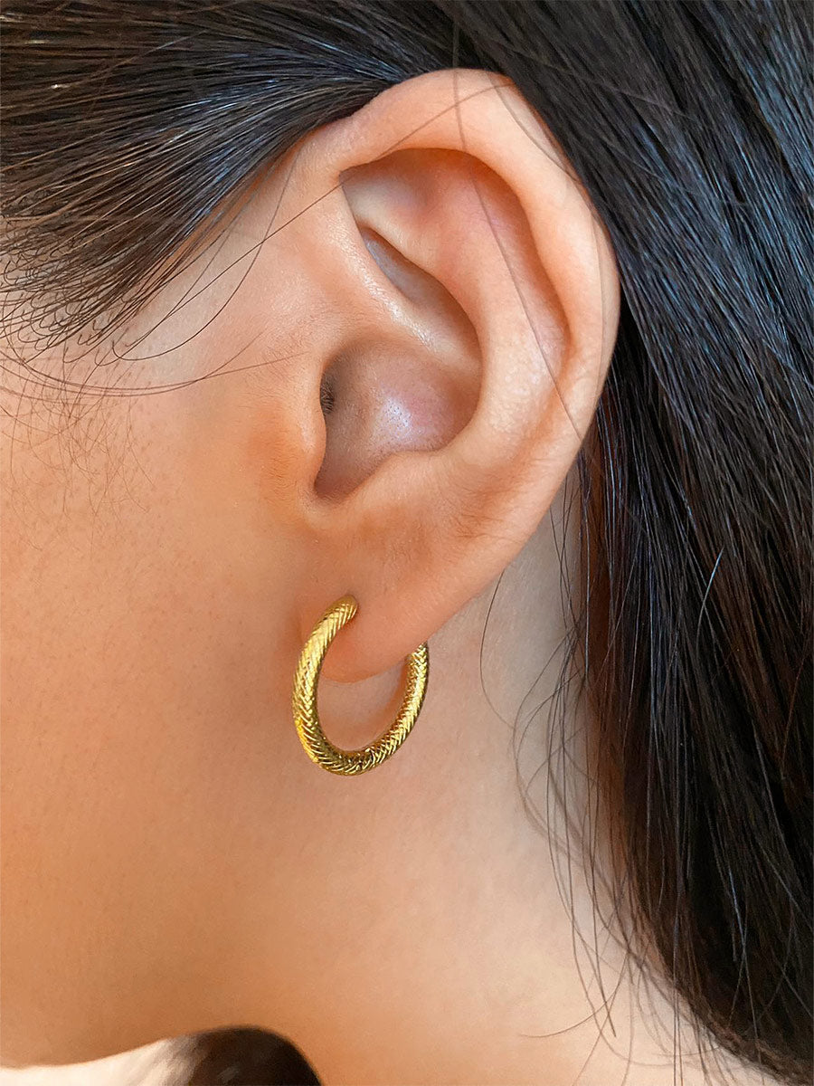 Pendientes Textura Serpiente