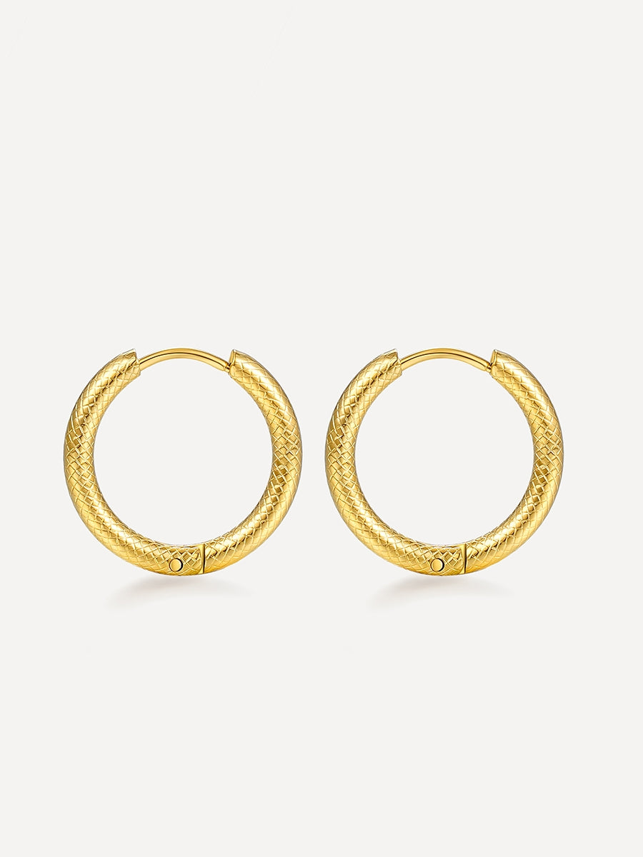 Pendientes Textura Serpiente