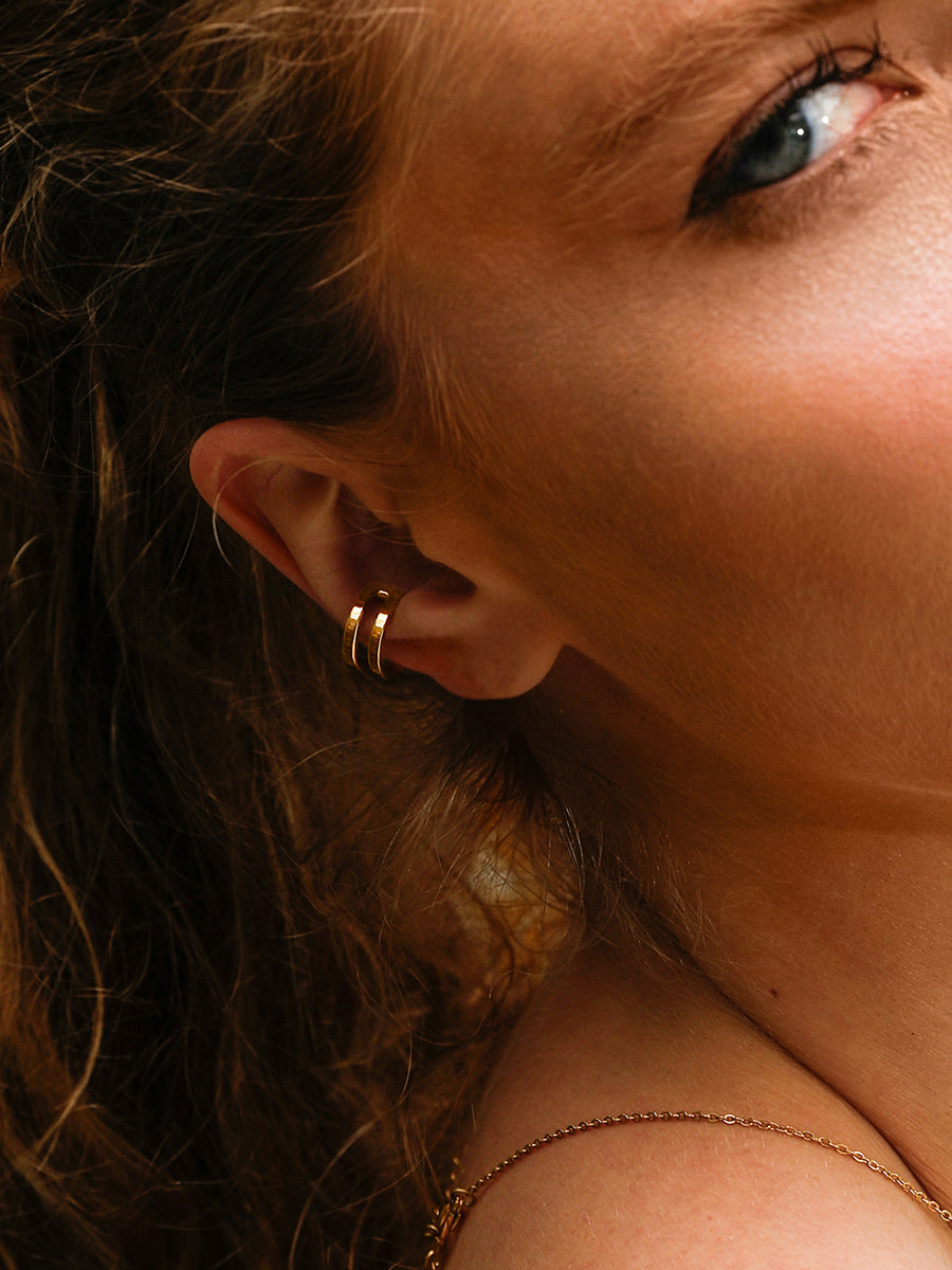 Pendientes Doble Aro Luna