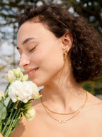 Pendientes Hoja Brillante
