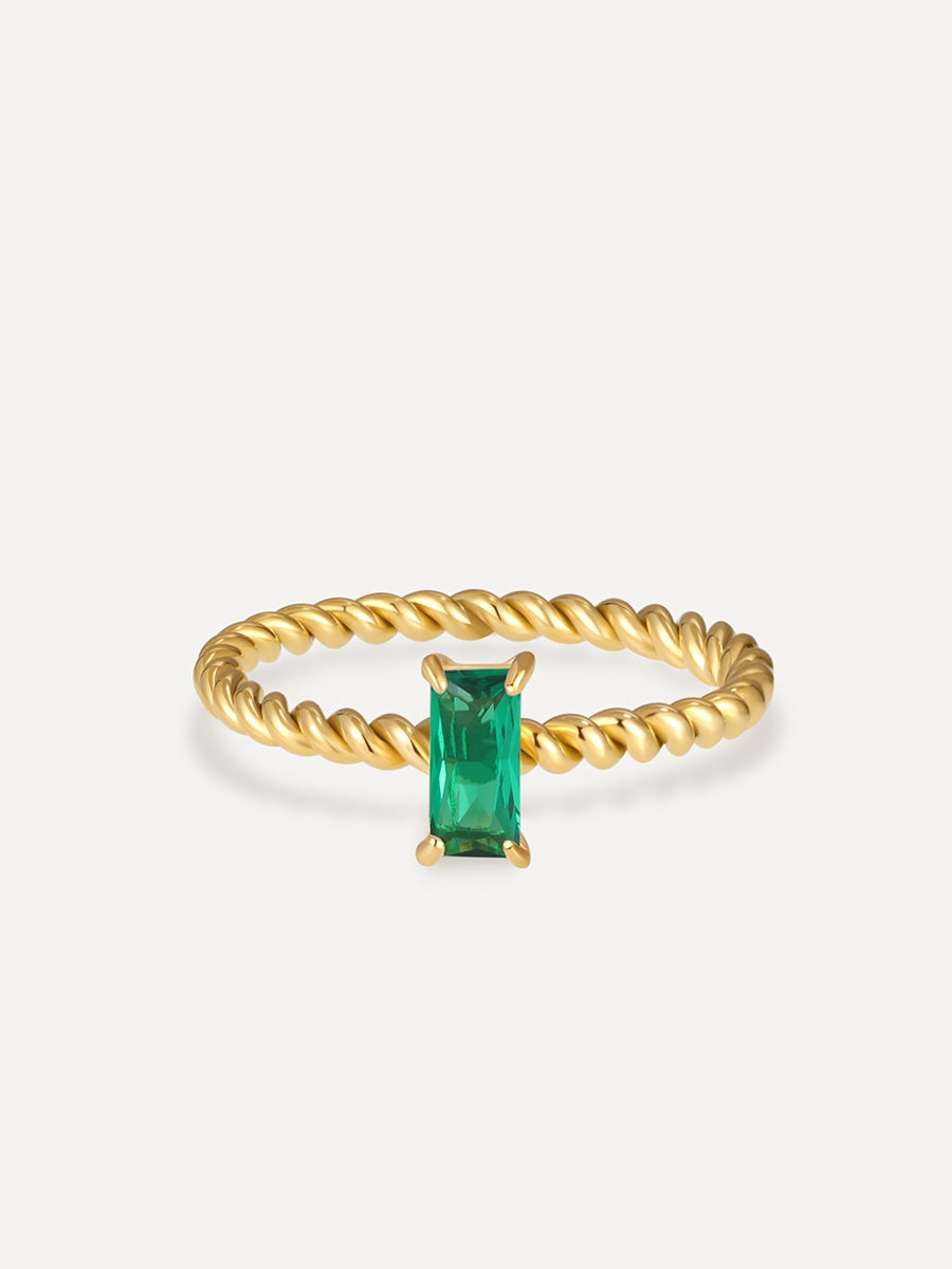 Anillo Espiral Verde