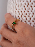 Anillo Espiral Verde