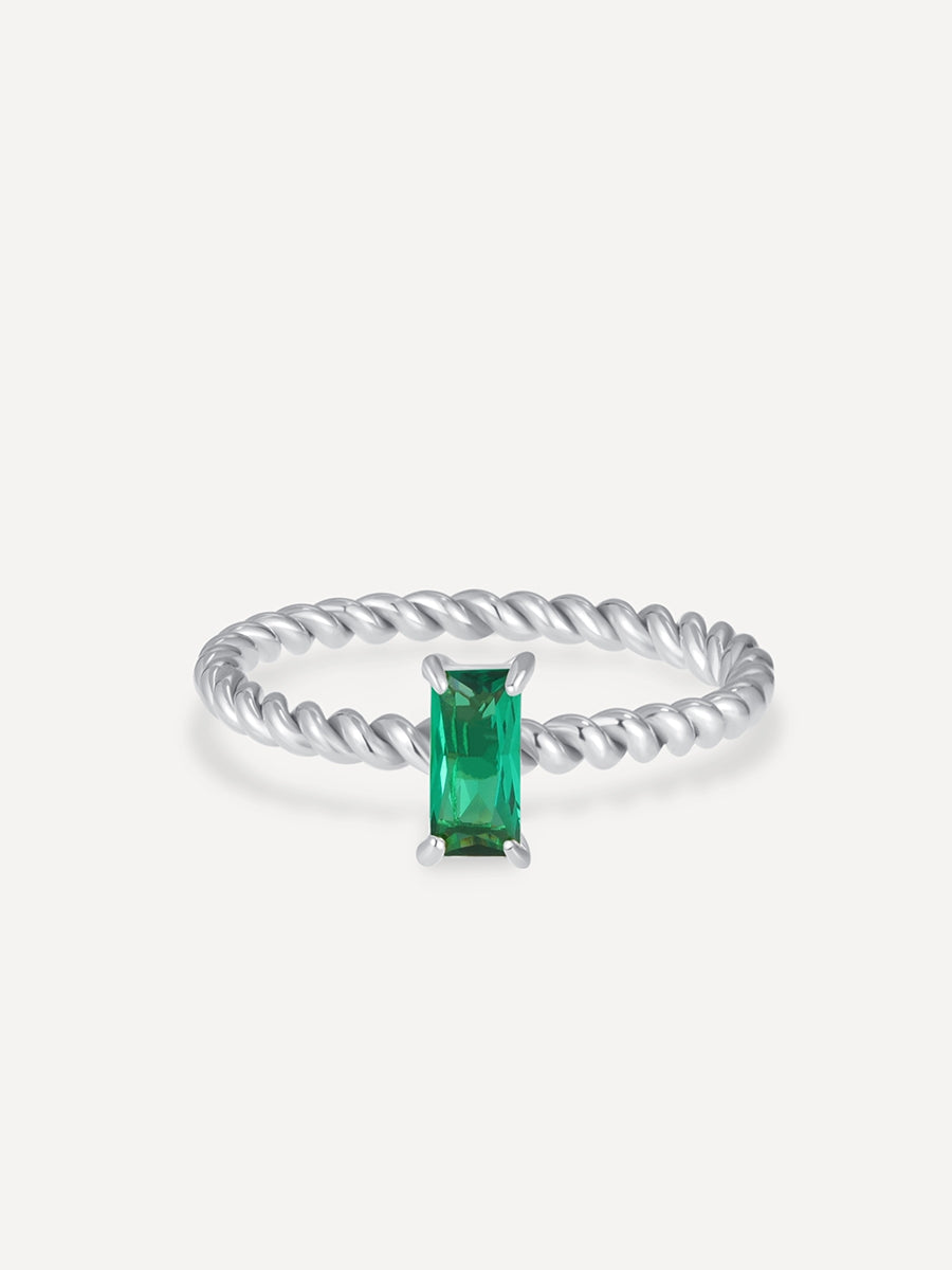 Anillo Espiral Verde