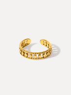 Anillo Onda Dorada