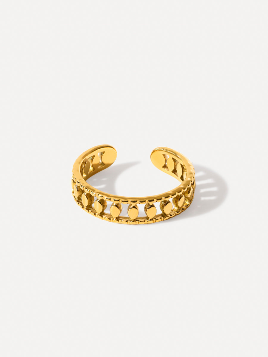 Anillo Onda Dorada