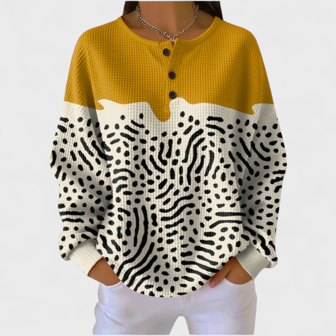 Judith | Sudadera Sin Capucha Mujer Estampado Navideño Manga Larga
