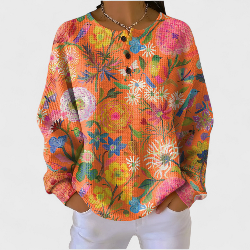 Judith | Sudadera Sin Capucha Mujer Estampado Navideño Manga Larga