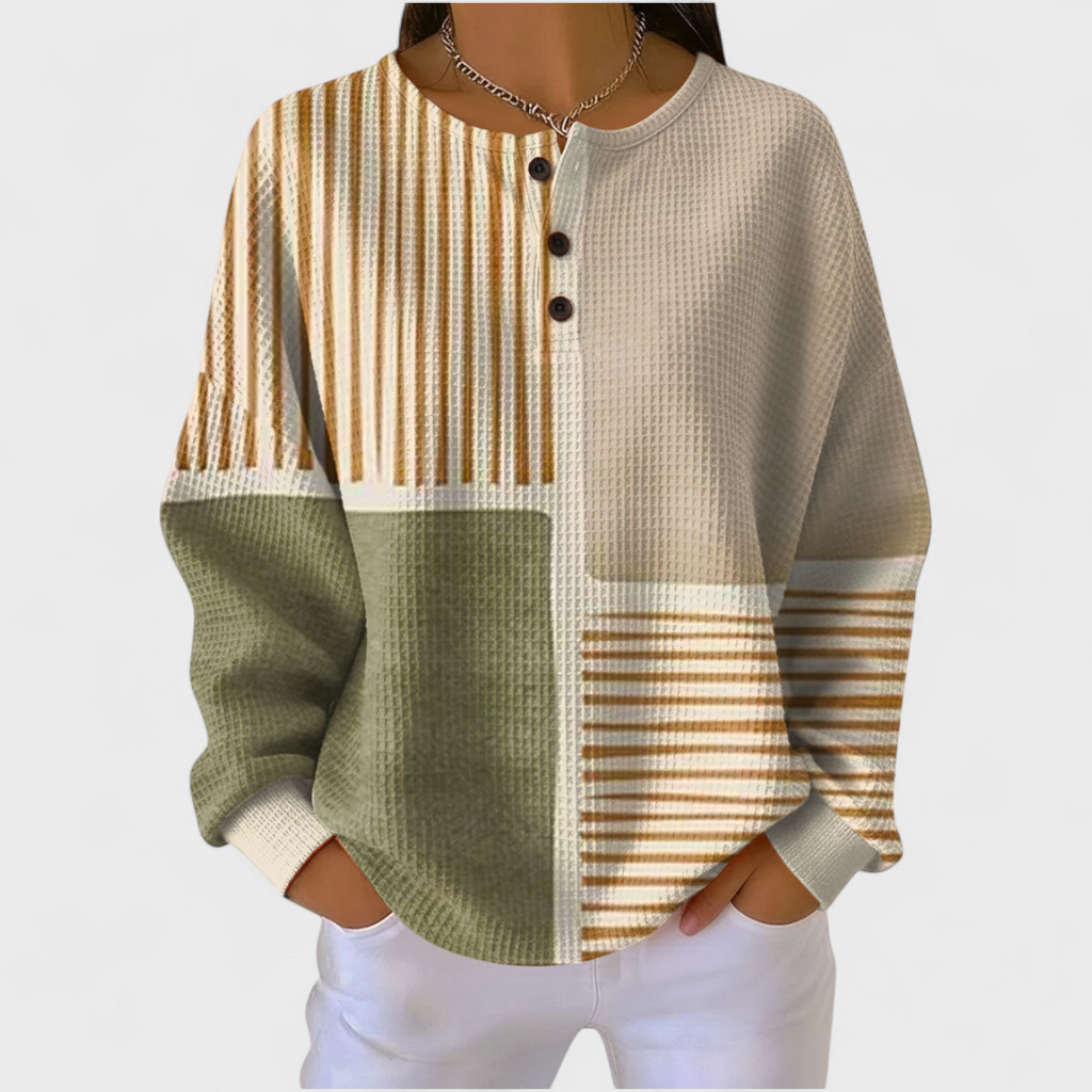 Judith | Sudadera Sin Capucha Mujer Estampado Navideño Manga Larga