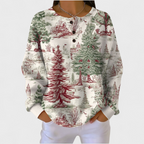 Judith | Sudadera Sin Capucha Mujer Estampado Navideño Manga Larga