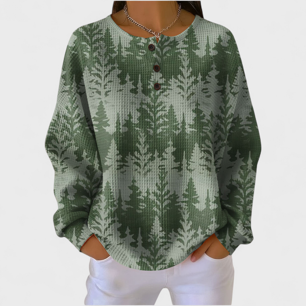 Judith | Sudadera Sin Capucha Mujer Estampado Navideño Manga Larga