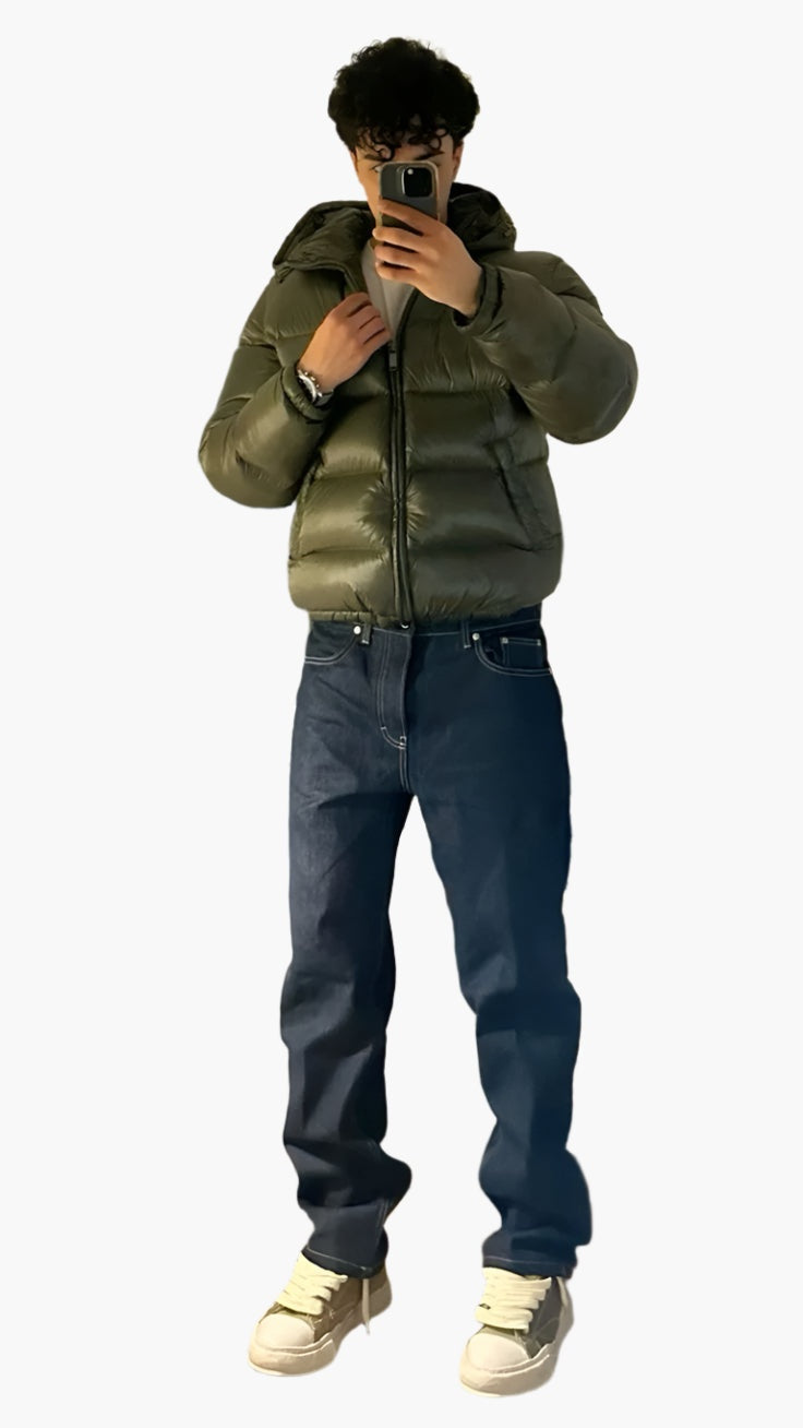 Samuel | Chaqueta de Plumas Hombre con Capucha Acolchada