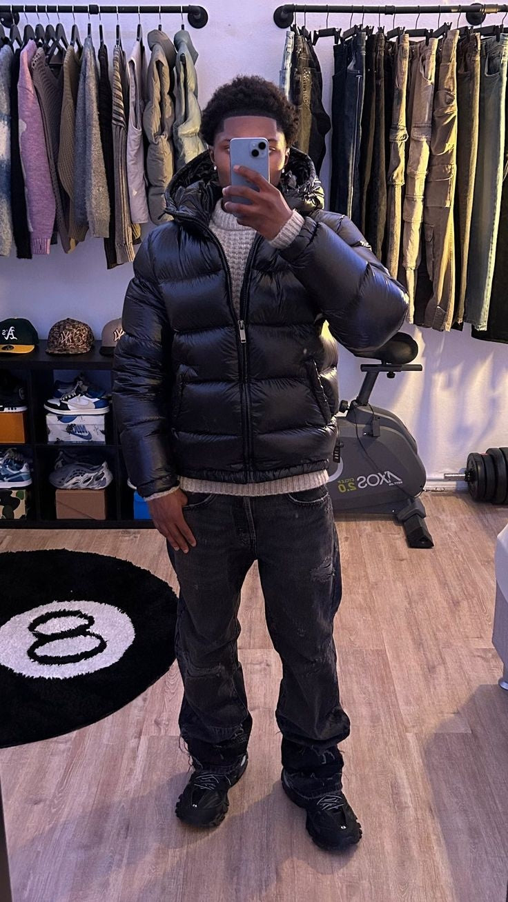 Samuel | Chaqueta de Plumas Hombre con Capucha Acolchada