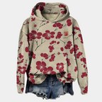 Ángela | Sudadera con Capucha Estampado Floral Mujer Oversize