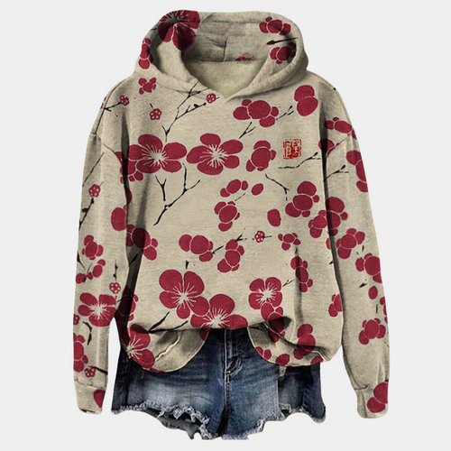 Ángela | Sudadera con Capucha Estampado Floral Mujer Oversize