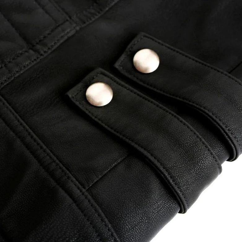 Bermudo | Chaqueta para Moto Hombre Polipiel Forro Interior