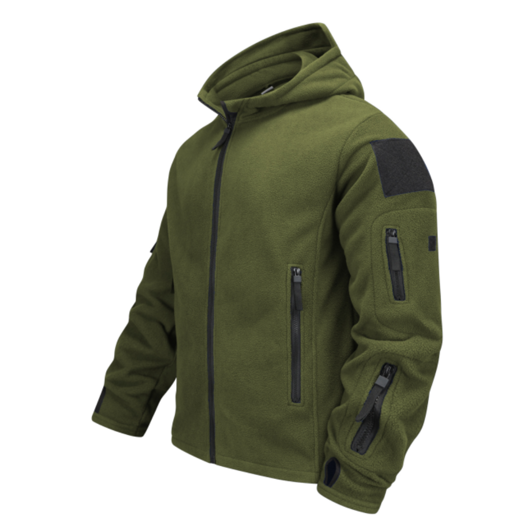 Vicente | Chaqueta Polar Hombre con Capucha Multibolsillos
