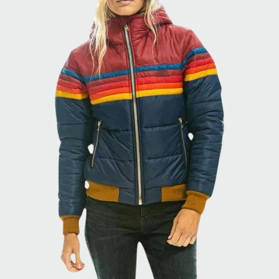Vera | Chaqueta Acolchada Impermeable Mujer Estampado Multicolor