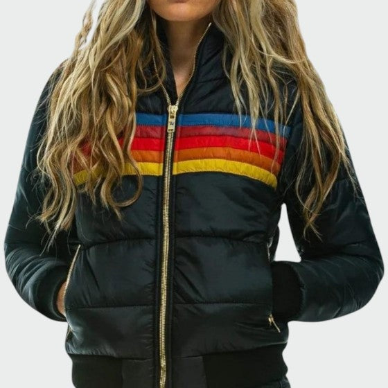 Vera | Chaqueta Acolchada Impermeable Mujer Estampado Multicolor