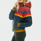 Vera | Chaqueta Acolchada Impermeable Mujer Estampado Multicolor