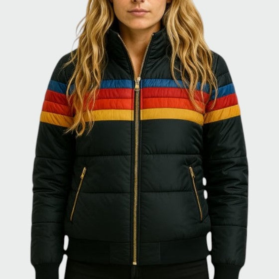 Vera | Chaqueta Acolchada Impermeable Mujer Estampado Multicolor