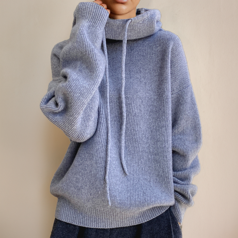 Claudia | Jersey de Punto con Capucha Mujer Oversize Manga Larga