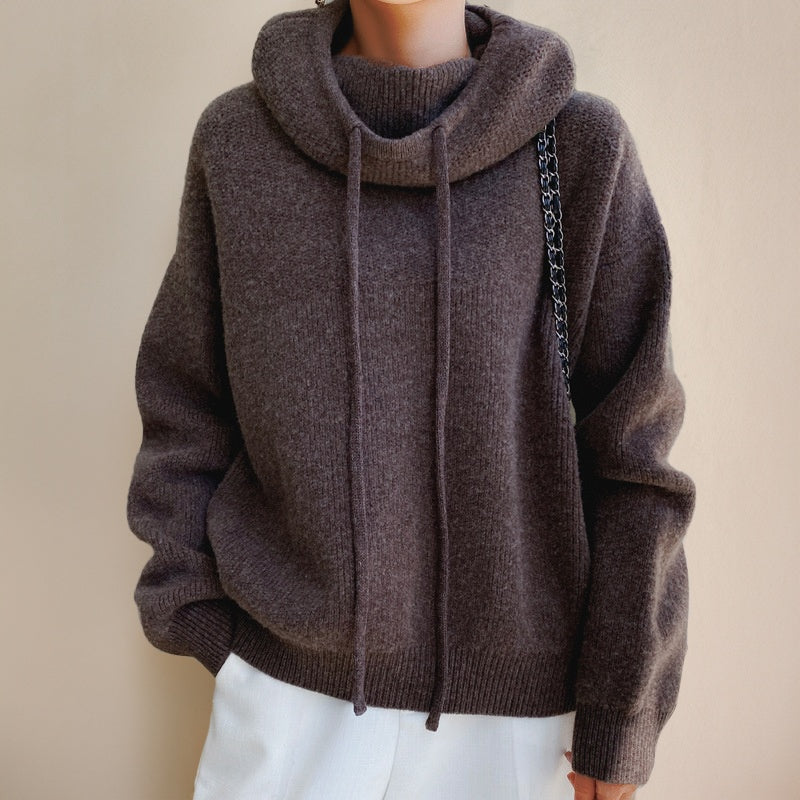 Claudia | Jersey de Punto con Capucha Mujer Oversize Manga Larga