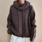 Claudia | Jersey de Punto con Capucha Mujer Oversize Manga Larga