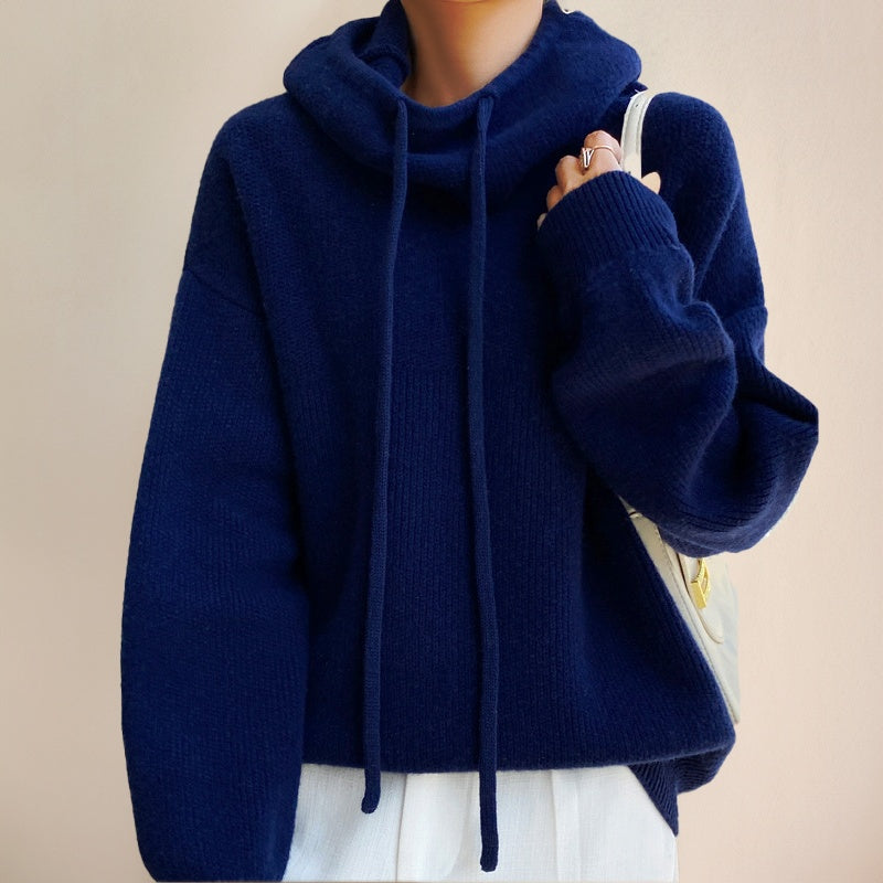 Claudia | Jersey de Punto con Capucha Mujer Oversize Manga Larga