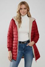 Gala | Chaquetón Acolchado Largo Mujer con Capucha Forro Sherpa