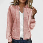 Eva | Jersey de Punto con Capucha y Cremallera Mujer Textura Waffle