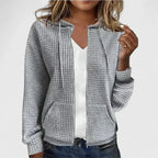 Eva | Jersey de Punto con Capucha y Cremallera Mujer Textura Waffle