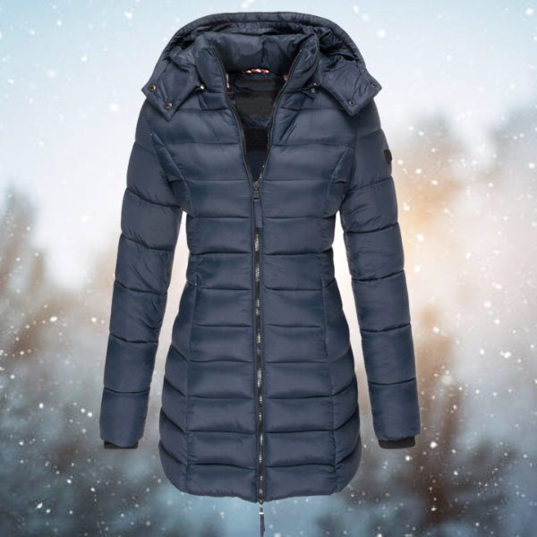 Rosa | Parka Acolchada Larga Mujer con Capucha