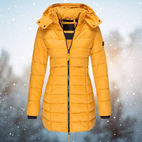 Rosa | Parka Acolchada Larga Mujer con Capucha