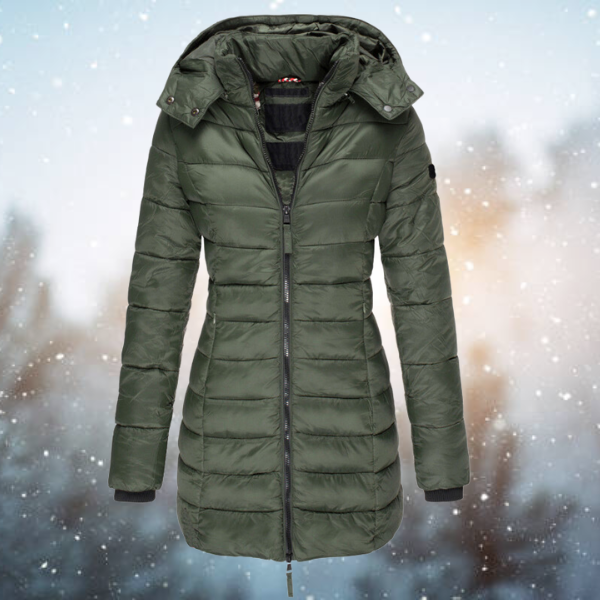 Rosa | Parka Acolchada Larga Mujer con Capucha
