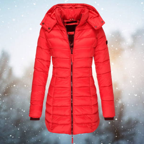Rosa | Parka Acolchada Larga Mujer con Capucha