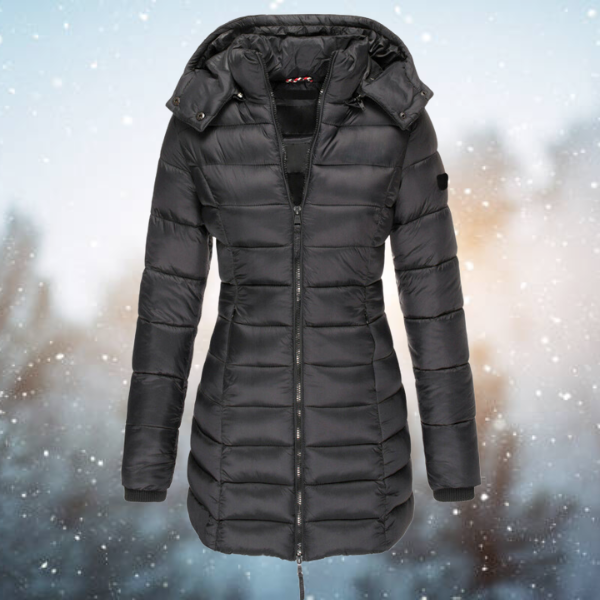 Rosa | Parka Acolchada Larga Mujer con Capucha
