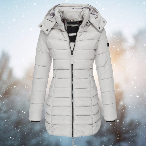 Rosa | Parka Acolchada Larga Mujer con Capucha