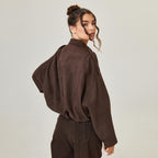 Pilar | Chaqueta de Ante Mujer Oversize Bomber Manga Larga