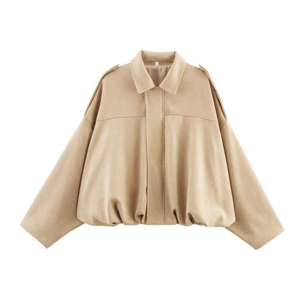 Pilar | Chaqueta de Ante Mujer Oversize Bomber Manga Larga