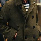 Jacobo | Abrigo de Paño Hombre Doble Botonadura Peacoat Cuello Alto